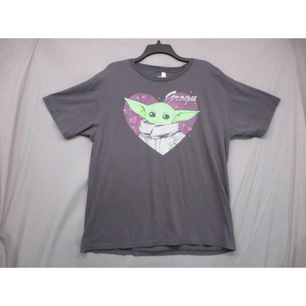 Star Wars Grogu Charcoal Gray‎ Graphic Tee T-Shirt Men Size XL